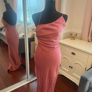 KEEPSAKE the Label One-Shoulder Dress in Rose